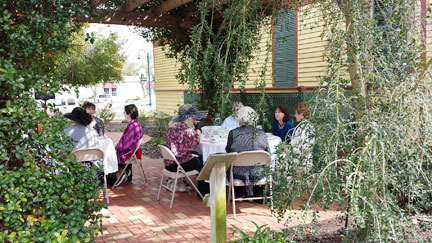 Women's History Month Tea under the pergola