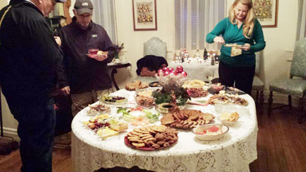 Christmas food table